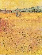 Vincent Van Gogh Wheat field with View of Arles Germany oil painting artist